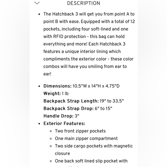 Lug Hatchback 3, Camp Green, NWT - Picture 9 of 10